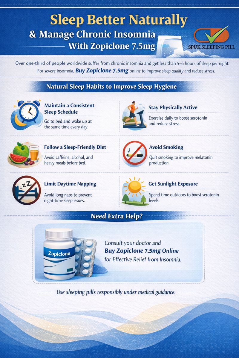 Sleep Better Naturally & Manage Chronic Insomnia With Zopiclone 7.5mg online